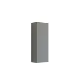 Bathroom inspiration with sloped walls inspiration, grey vanity unit and upper cabinet, custom-made countertops, modern square countertop basin, square mirror with lights, raw concrete walls and floors create an urban look