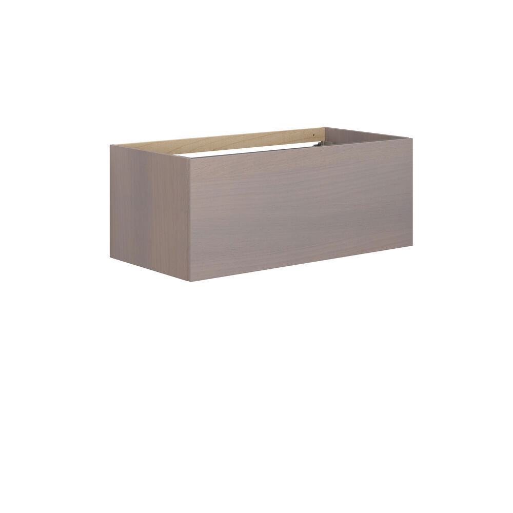 Small bathroom inspiration with custom-made countertop, elegant blue countertop basin, and square feature mirror, creating a bright and modern space.