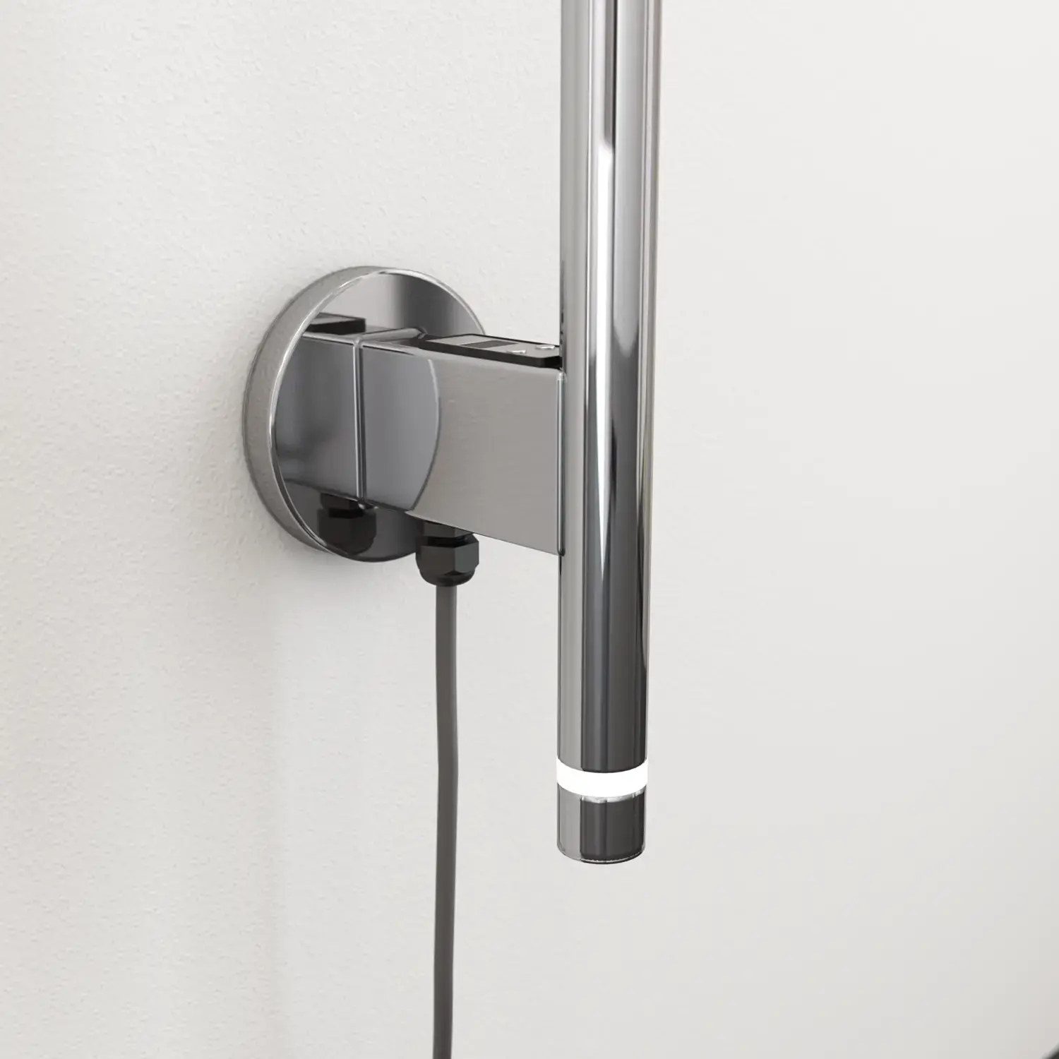 Bathroom inspiration with an electric towel warmer that leaves your towels wonderfully warm, making the bathroom experience exclusive.