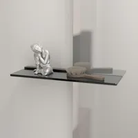 Modern glass bathroom shelf adding style and elegance to the space.